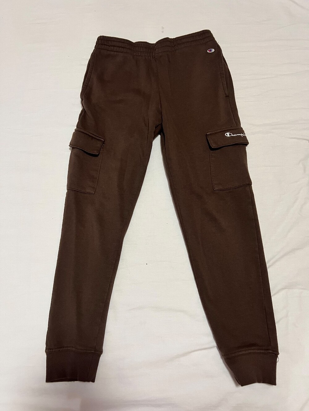 Champion Kids Brown Cargo Joggers with Logo